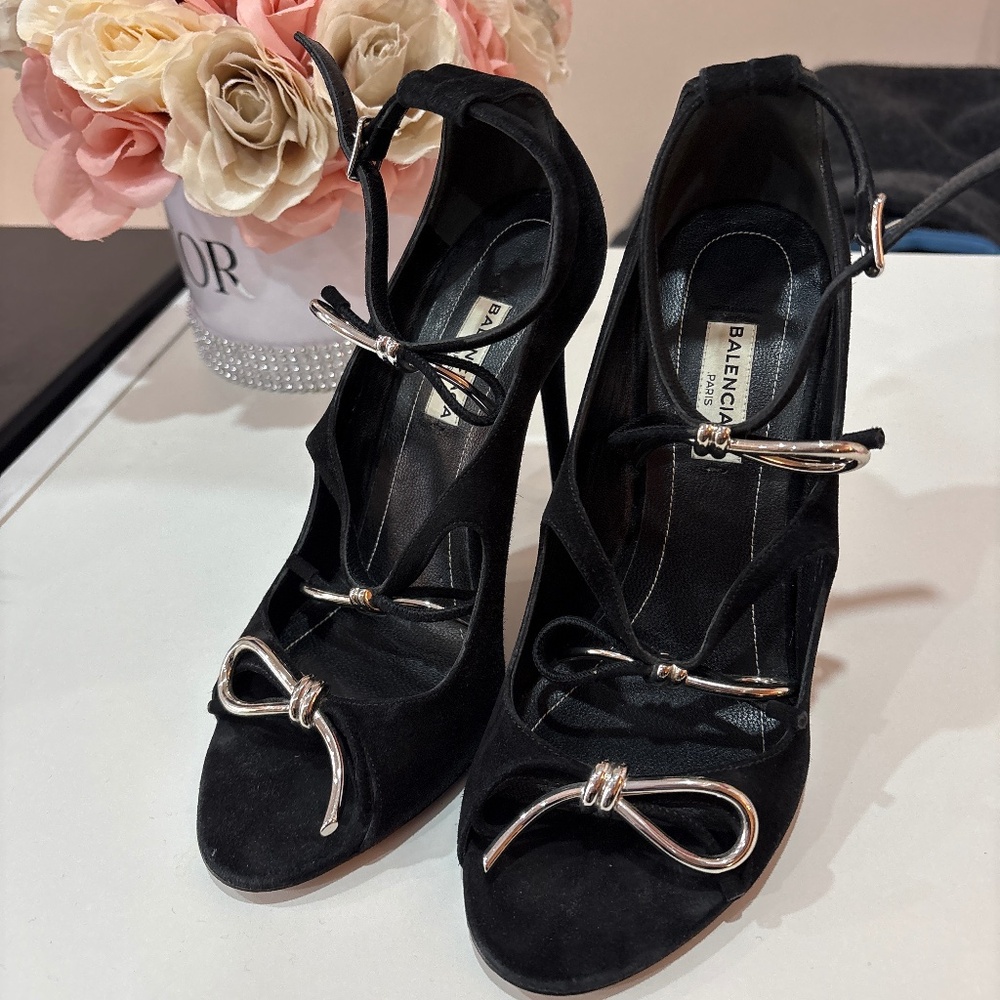 Balenciaga suede heels